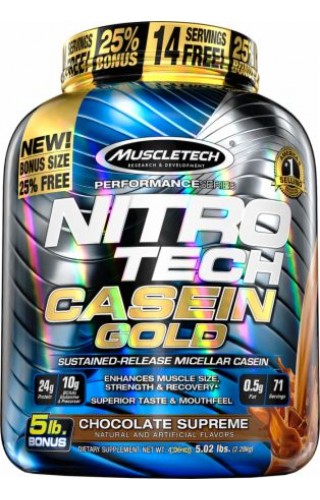 NITRO TECH 100% CASEIN GOLD 5LBS NITRO TECH 100% CASEIN GOLD 5LBS